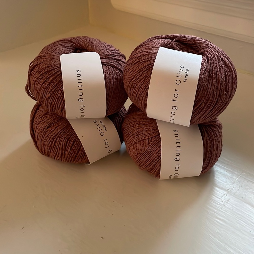 COPY - Knitting for Olive Pure Silk Plum Rose - Four skeins